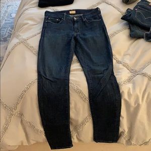 Mother dark wash skinny jeans